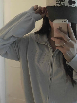 Unique Division Loose Fit Patch Zip-up