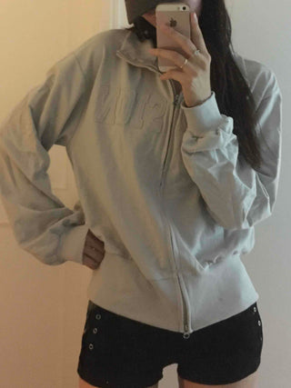 Unique Division Loose Fit Patch Zip-up