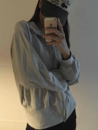 Unique Division Loose Fit Patch Zip-up