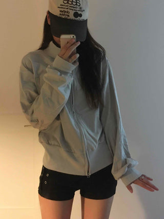 Unique Division Loose Fit Patch Zip-up