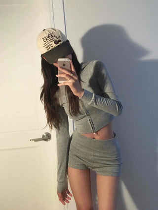 Street Training Plain Hoodie Tracksuit Set