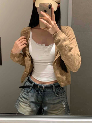 Simple Lace Plain Sleeveless Bra Top