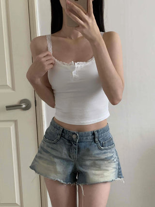 Simple Lace Plain Sleeveless Bra Top