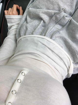 Daily Button Snap Plain Long Sleeve T-shirt