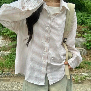 Minimal Loose Fit Striped Shirt