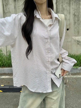 Minimal Loose Fit Striped Shirt