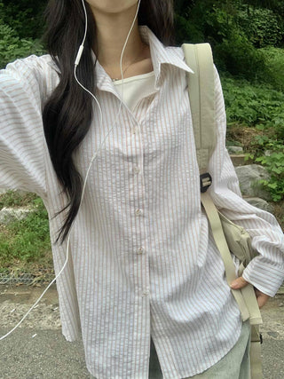Minimal Loose Fit Striped Shirt