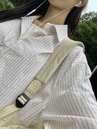 Minimal Loose Fit Striped Shirt
