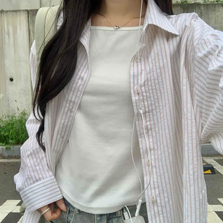 Minimal Loose Fit Striped Shirt