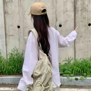 Minimal Loose Fit Striped Shirt