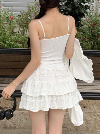 Basic Crop Lace Knit Plain Sleeveless