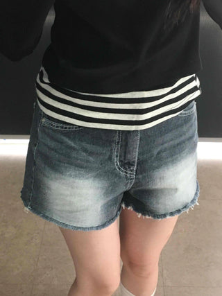 Simple Stripe Button Long Sleeve T-shirt