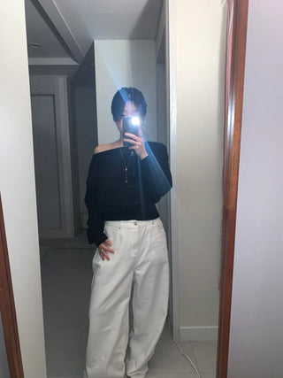 Dasha Boat Crop Sweatshirt