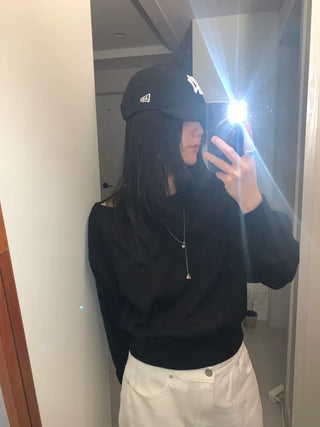 Dasha Boat Crop Sweatshirt