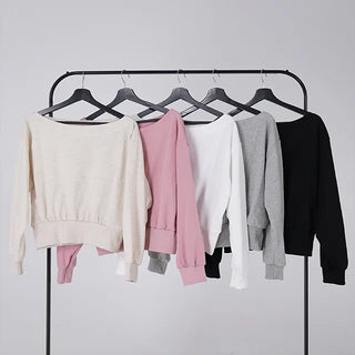 Dasha Boat Crop Sweatshirt