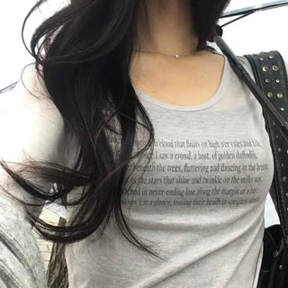 Breeze See-through Lettering Long Sleeve T-shirt