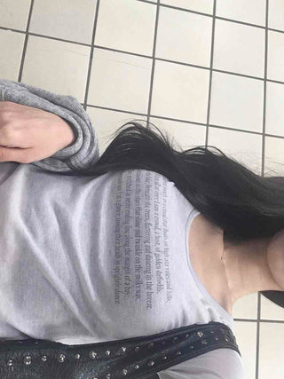 Breeze See-through Lettering Long Sleeve T-shirt