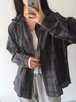 Daily Plaid Hoodie