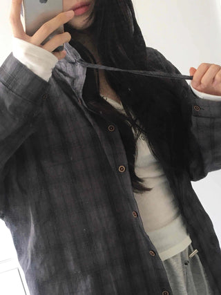 Daily Plaid Hoodie