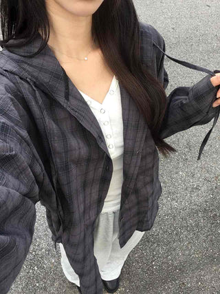 Daily Plaid Hoodie