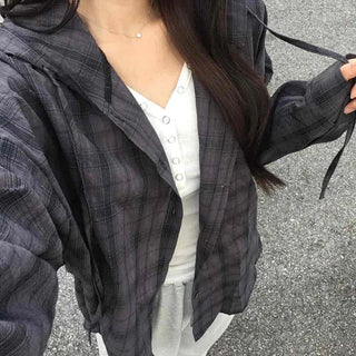 Daily Plaid Hoodie