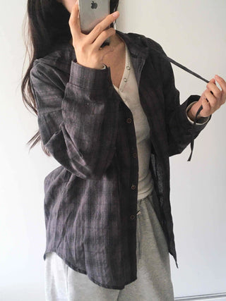 Daily Plaid Hoodie