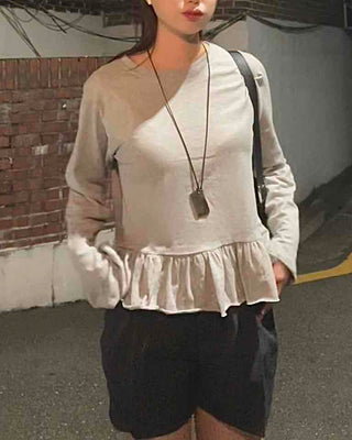 Pure Pintuck Slacks Plain Wide Shorts