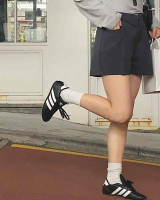 Pure Pintuck Slacks Plain Wide Shorts