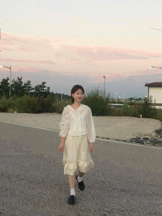White Basic Loose Fit Hooded Blouse