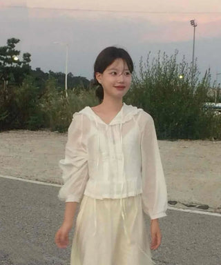 White Basic Loose Fit Hooded Blouse