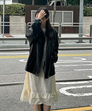 Urban Flare Banding Frill Midi Skirt