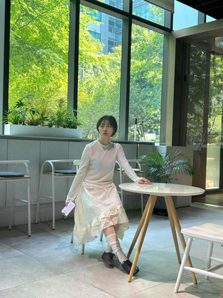 Urban Flare Banding Frill Midi Skirt