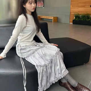 Autumn Knot Chiffon Long Sleeve