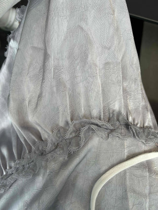 Romantic Silky Tiered Long Skirt