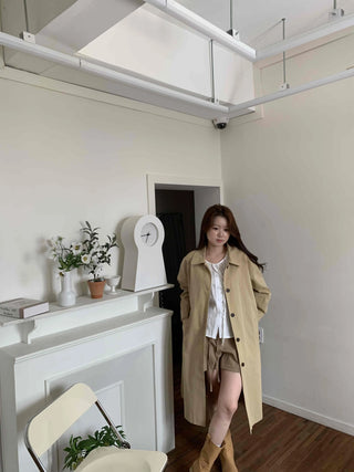 Basic Single Trench Long Coat