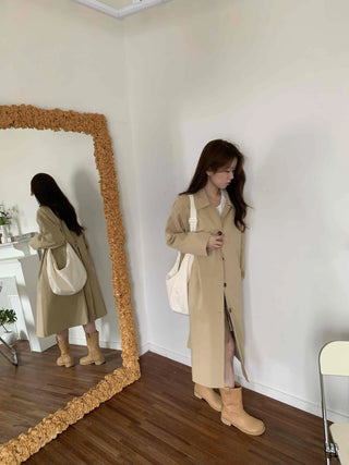 Basic Single Trench Long Coat