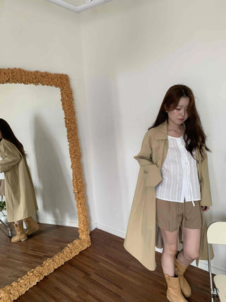 Basic Single Trench Long Coat