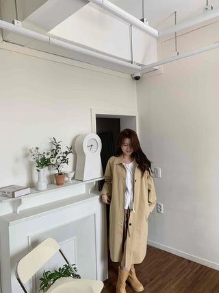 Basic Single Trench Long Coat