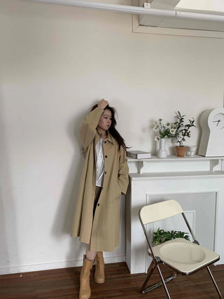 Basic Single Trench Long Coat