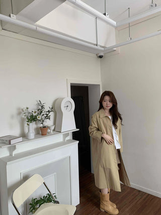 Basic Single Trench Long Coat