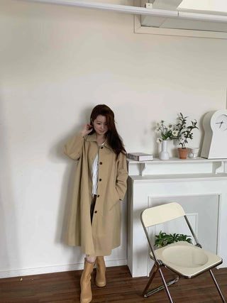 Basic Single Trench Long Coat