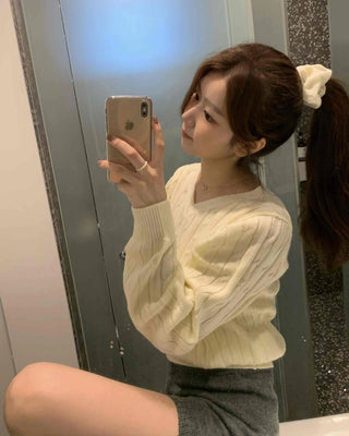 Basic Plain Wide Knit Shorts