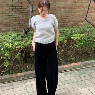 Ribbed Wide Training Strap Long Pants