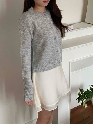 Basic satin layered mini skirt