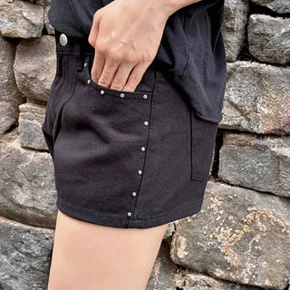 Effortless Chic New Basic Studded Shorts