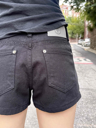 Effortless Chic New Basic Studded Shorts