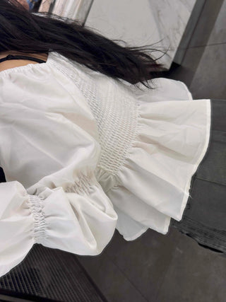 Delicate Square Neck Puff Blouse