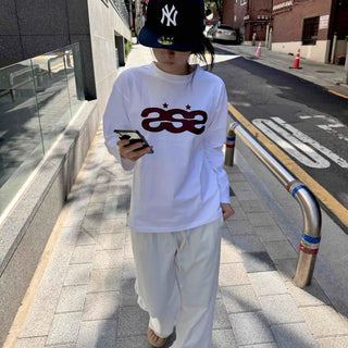 Retro Hip Vintage Lettering Long Sleeve T-shirt