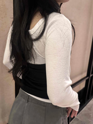New Basic Set Slim Fit Spring/Autumn Long Sleeve T-shirt