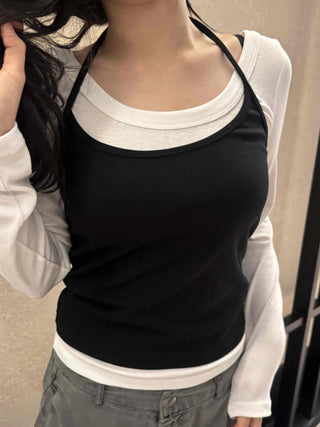 New Basic Set Slim Fit Spring/Autumn Long Sleeve T-shirt